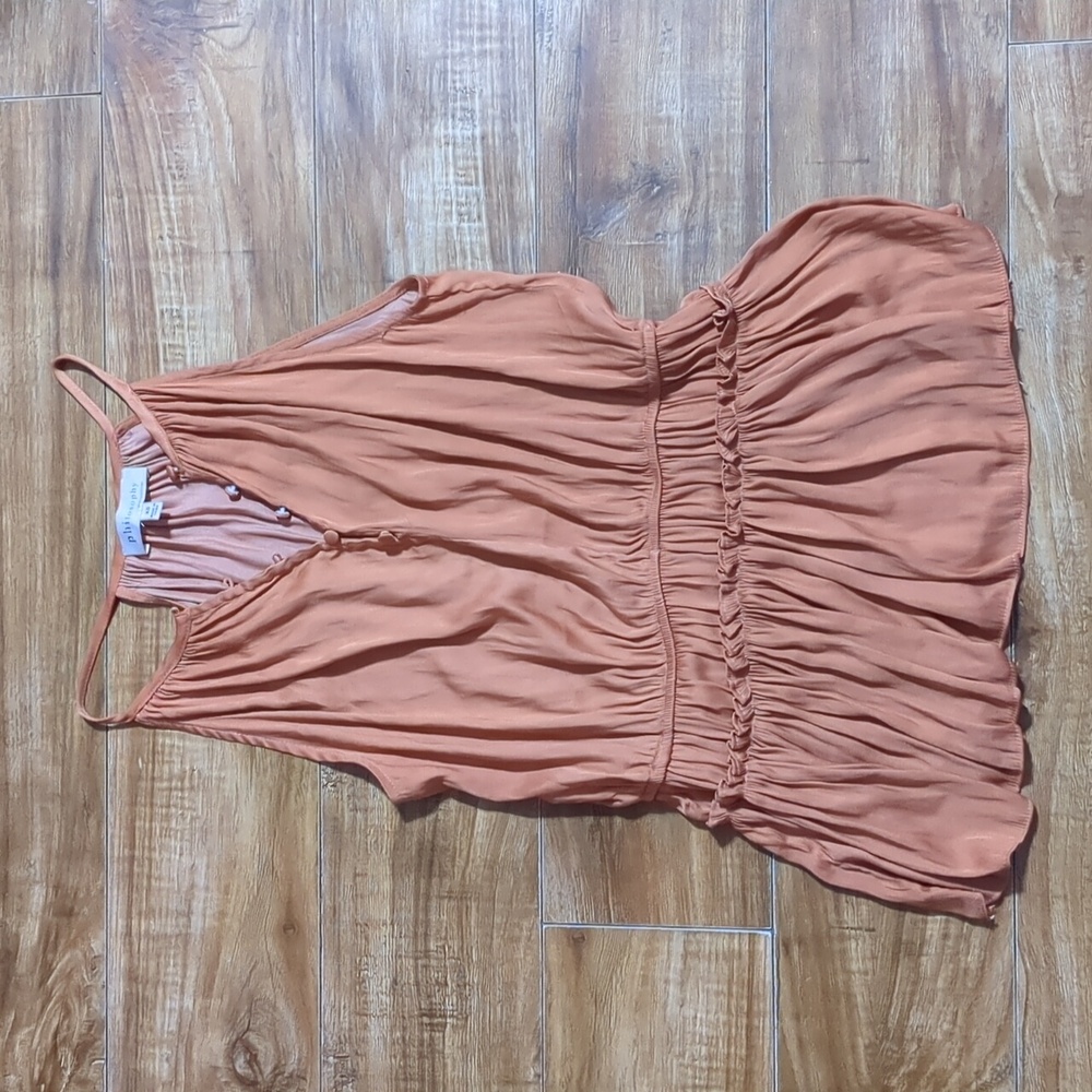 Philosophy bronze silk top xs